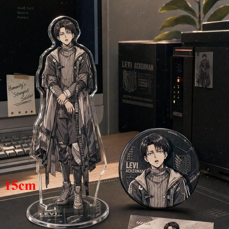 Windbreaker Anime Merchandise - Levi Ackerman Acrylic Stand Figure Badge